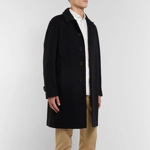 Black Wool Trench Coat